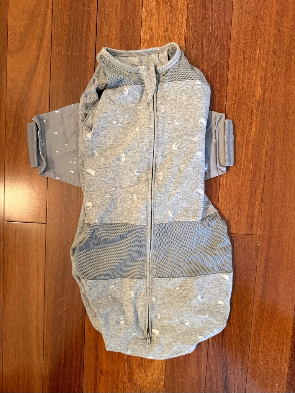 Happiest Baby Organic Cotton SNOO Sleep Sack, Graphite Planets, Med (12-18 lb)